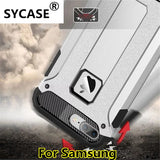 SYCASE Armor Hybrid case For Samsung Grand prime C5 C7 ON5 ON7 ON8 Hard Back Cover Case Diamond Armor Hybrid PC + TPU Phone Case