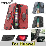 SYCASE Armor case For Huawei P20 P20Pro P20Lite Nova3 Honor 6X 10 anti-fall bracket ring iron man TPU + PC fully enclosed case