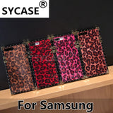SYCASE Autumn Winter plush leopard shell For Samsung Galaxy S8 Plus S9 Plus Note9 Europe America square anti-fall tide cover