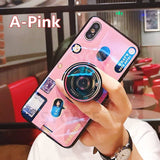 SYCASE Blu-ray retro camera soft case For Huawei P9 P10 P20 Plus P10 P20 lite Nona 2 2s 3i doll bracket Cover lanyard Couple Ms