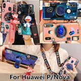 SYCASE Blu-ray retro camera soft case For Huawei P9 P10 P20 Plus P10 P20 lite Nona 2 2s 3i doll bracket Cover lanyard Couple Ms
