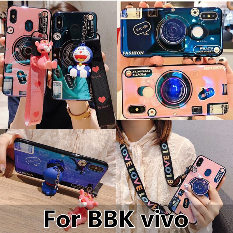 SYCASE Blu-ray retro camera soft case For OPPO X7 X9 Plus X9s x20 Plus X21 UD X21i NEX UD doll bracket Cover lanyard Couple Ms
