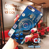 SYCASE Blu-ray retro camera soft phone case For Huawei P9 P10 P20 Plus Lite PRO NOVA 2 2s 3 3i 3E case with doll bracket lanyard