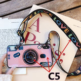 SYCASE Blu-ray retro camera soft phone case For Huawei P9 P10 P20 Plus Lite PRO NOVA 2 2s 3 3i 3E case with doll bracket lanyard