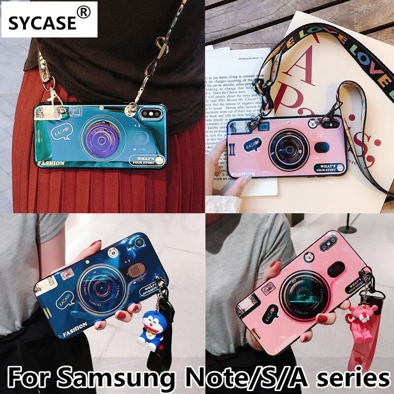 SYCASE Blu-ray retro camera soft phone case For Samsung Galaxy S7 Edge S8 S9 Plus Note 8 9 A5 A6 A6Plus A8 A8Plus A7 2018 case