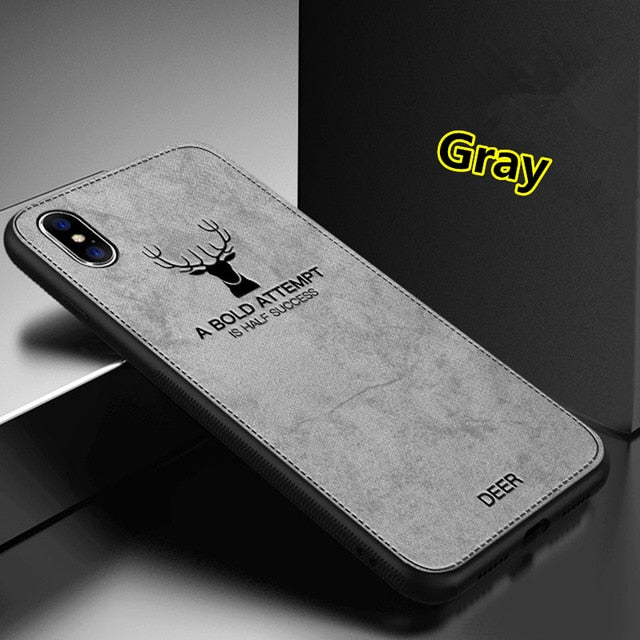 SYCASE Business DEER Case For 360 N6 N7 PRO case Animal Pattern Cloth Deer Head Capa Soft Full Protection Back cover