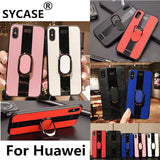 SYCASE Business Multifunction man Shell For Huawei P20 P30 Pro Nova 3 nova 3i Case Rotate Ring Holder Car Magnetic Cover Women
