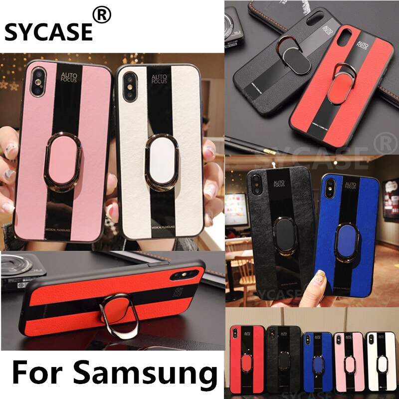 SYCASE Business Multifunction man Shell For Samsung S8 S9 S10 Plus S10Lite S10E Case Rotate Ring Holder Car Magnetic Cover Women