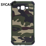 SYCASE Case for Samsung Grand Prime J2 prime J5prime J7prime Army Camo Camouflage Pattern PC+TPU 2 in1 Anti-knock Back Cover