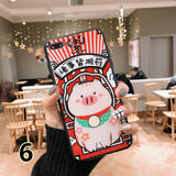 SYCASE China style Features text shell For iPhone X xs Xr Xs Max 6 6s plus 7 8 Plus case Cartoon lucky cat Anti-fall glass Cover