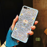 SYCASE China style palace flower For BBK vivo X9 X9S X20 Plus X21 UD wearing tassel Court rose Peony embossed pattern Phone case