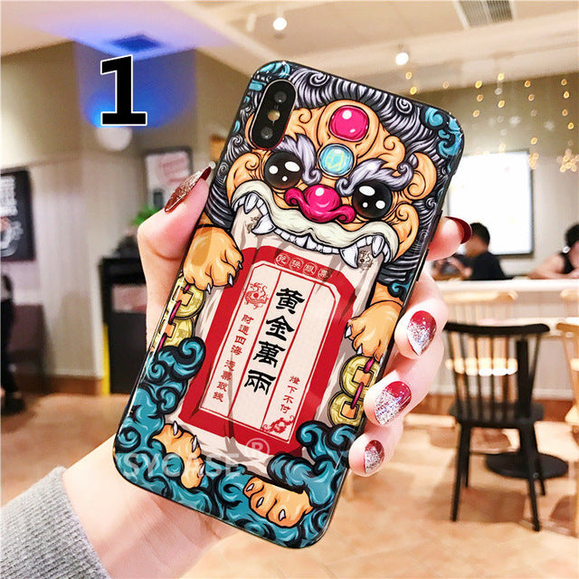 SYCASE China style symbolic pattern text shell For BBK vivo X20 X21 UD X23 Z3 Y85 Y97 case Bluray bracket anti-drop Cover
