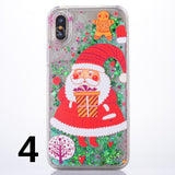 SYCASE Christmas Gift Phone Case for iPhone X XS XR XS Max 6 6S 7 8 Plus Santa Tree Flash Stars Smooth Sand Transparent Cover