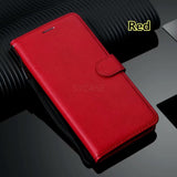 SYCASE Classic Plain leather case For OPPO F5 F7 F9 R17 A73 Phone case Solid color Simple card holder Lambskin Flip wallet case