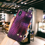 SYCASE Crocodile grain Shell For Huawei Mate 9 Pro Mate 10 10 Pro Honor 8 9 honor 10 V9 V10 Case Wrist strap Bracket Cover Women