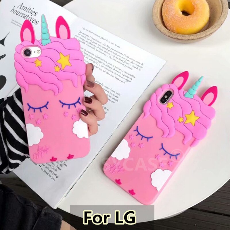 SYCASE Cute Unicorn Eyelash horse Shell For LG G5 G5s Plus K10 2017 Case All-inclusive silicone Anti-knock Cover women For LG g5