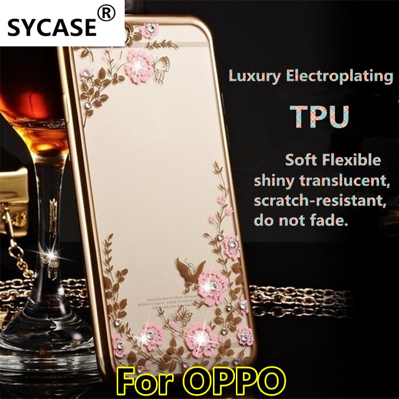 SYCASE Diamond Plating TPU Secret Garden Phone Case For OPPO R7 R9 R11 S Plus A53 A37 A57 A59 A71 A79 A73 A83 Slim Back Cover