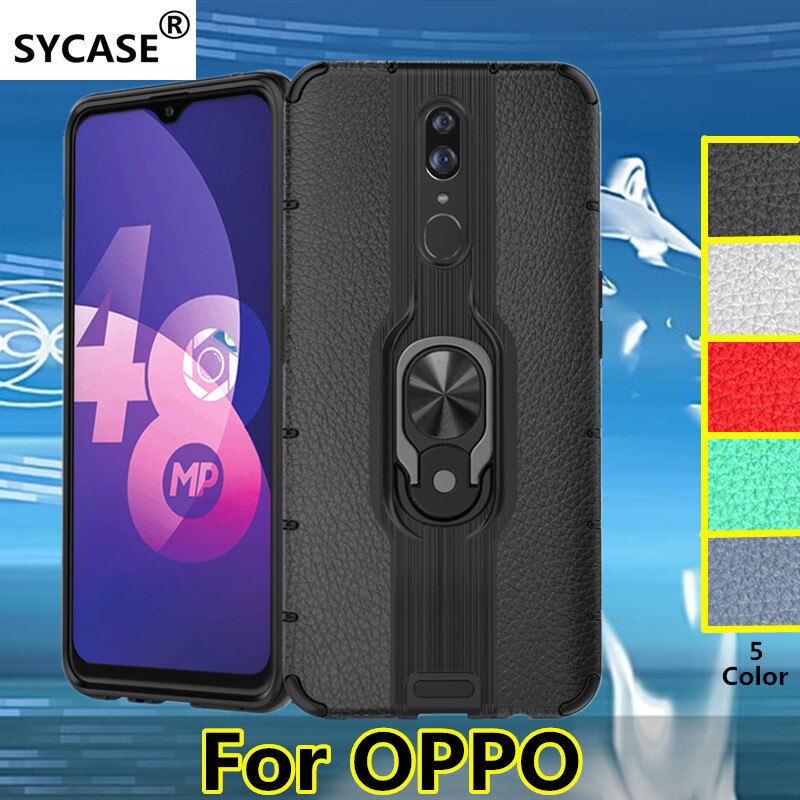 SYCASE Fashion Alita Case For OPPO F11 Pro with Invisible Car magnetic Ring For OPPO A9 K3 realme X phone case