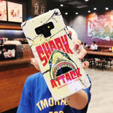 SYCASE Fashion Blue light Shark Mouth shell For Samsung Galaxy S8 Plus S9 Plus Note 8 Note 9 S8 S9 Drop Protection Case Couple