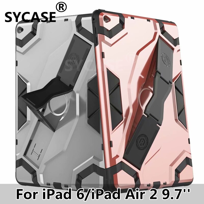 SYCASE Fashion Business For Apple iPad 6 Air 2 9.7''Case New For iPad Air 2 9.7 inch Heavy Duty 2 in 1 Hybrid Rugged Tablet Case
