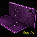 SYCASE Fashion Glitter Powder TPU Case For iPhone X 6 6S 7 8 Plus Bling Diamond Magnetic Car Bracket Finger Ring Kickstand Case