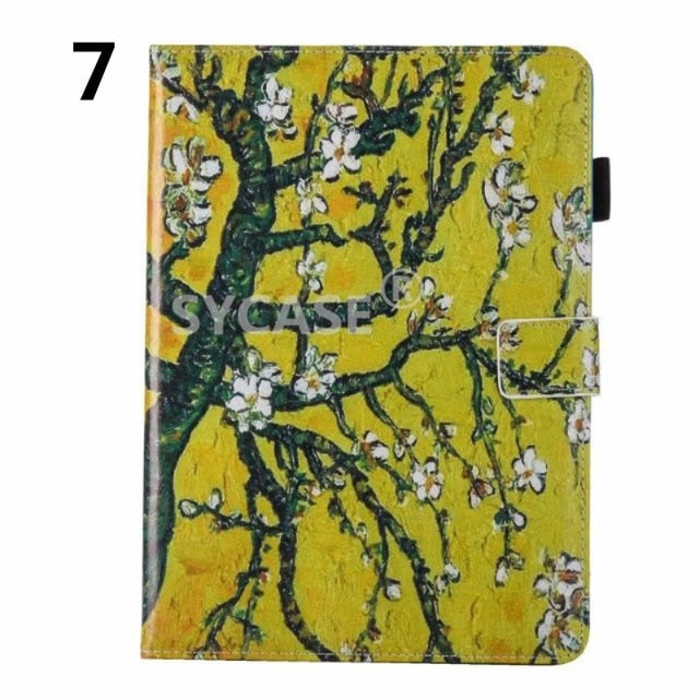 SYCASE Fashion Painted Tablet Holster For Samsung Galaxy Tab A T350 Case Versatile Adjustable Bracket Card Case For Tab 8 inch