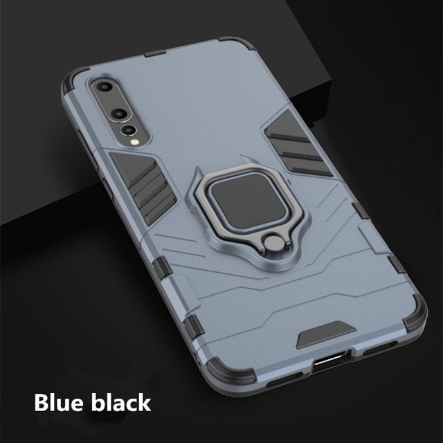 SYCASE Fashion Panther Multi-function Man Shell For Huawei nova3i Nova3 Nova4 P30 P20 Pro Case Bracket Ring Car Anti-knock Cover
