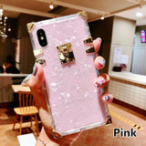SYCASE Fashion Square transparent phone case For iPhone X XR Xs Max 6 6S 7 8 Plus case Luxury retro Clear Soft Silicone cover
