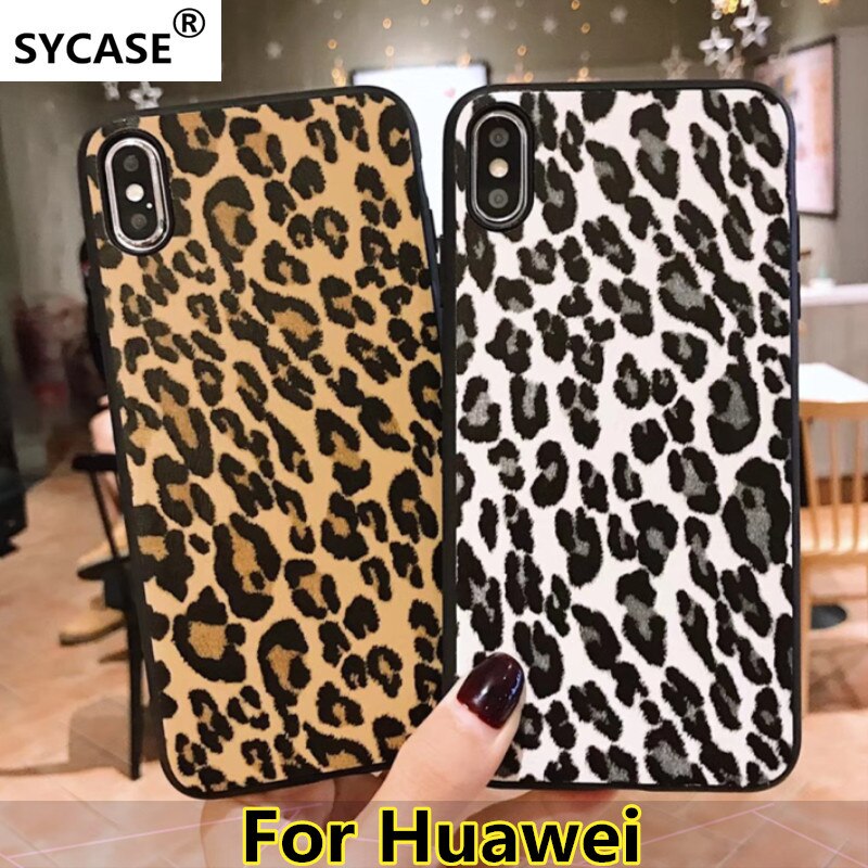 SYCASE Fashion Vintage Leopard Print phone case For Huawei P10 P20 Lite Pro Plus Nova 3 3i case Hard Back Cover Case