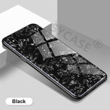 SYCASE Fashion conch glass case For Samsung S8 S8Plus S9 S9Plus Case luxury Tempered Glass Back Cover Bling Shell Soft Frame