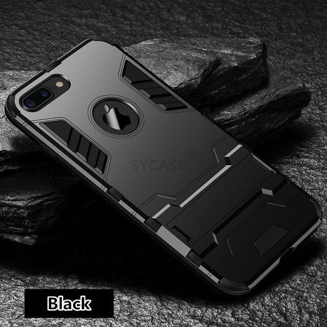 SYCASE Fashion iron man phone case For Huawei Y3 2017 Y5 Y6ii Y7 Y9 2018 case Hybrid TPU+PC+Stand shockproof back cover