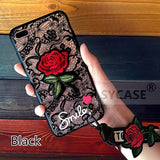 SYCASE Fashion long strap Lace Embroidery rose stickers cover for Meizu 3 3S Note3 Note5 noblue5S soft mobile phone Case