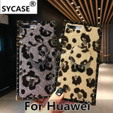 SYCASE For Huawei Nova4 Luxury Square Leopard Ms Shell For Huawei P20 P20Pro Case with stand dropglue Drop-proof Cover Women