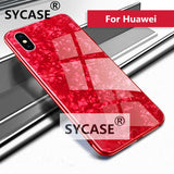 SYCASE For Huawei honor 9 10 V9 V10 9Lite enjoy 7A 7X 7C Case Cover Tempered Glass Back Cover Luxury Bling Shell Soft Frame case