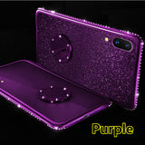 SYCASE For OPPO A3 A5 A57 A59 A73 A79 A83 Glitter Powder TPU Case Bling Diamond Magnetic Car Bracket Finger Ring Kickstand Case