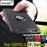 SYCASE For OPPO A3 A5 A7 A37 A39 A57 A59 A73 A77 F1 F2 F3 Plus F5 F7 Find X NEO9 Metal Magnetic car holder Soft TPU phone case