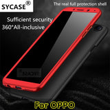 SYCASE For OPPO A3 A5 F5 F7 A33 A37 A39 A57 A73 A77 A79 A83 360 Full Degree Cover Phone Case Shockproof Screen Protection Cover