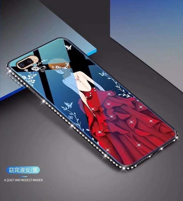 SYCASE For OPPO A37 A57 A59 A79 A83 R11 R11S R9 R9S Blue-ray tempered glass shell case Diamond Fall All-inclusive Phone Case