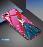 SYCASE For OPPO A37 A57 A59 A79 A83 R11 R11S R9 R9S Blue-ray tempered glass shell case Diamond Fall All-inclusive Phone Case