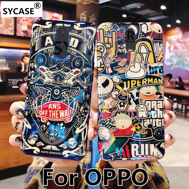 SYCASE For OPPO R15Dream R17Pro case New Tide Blu-ray For OPPO A3 A3s A5 R15 R17 Mirror Laser All-inclusive Drop Protection Case