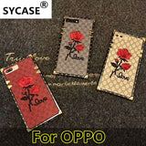 SYCASE For OPPO R9 R9S R11 R11S Plus R15 Dream R17 PRO A3 A5 A73 A79 A75 A83 A39 A57 A59 F7 F9 A7X case Square Rose phone case