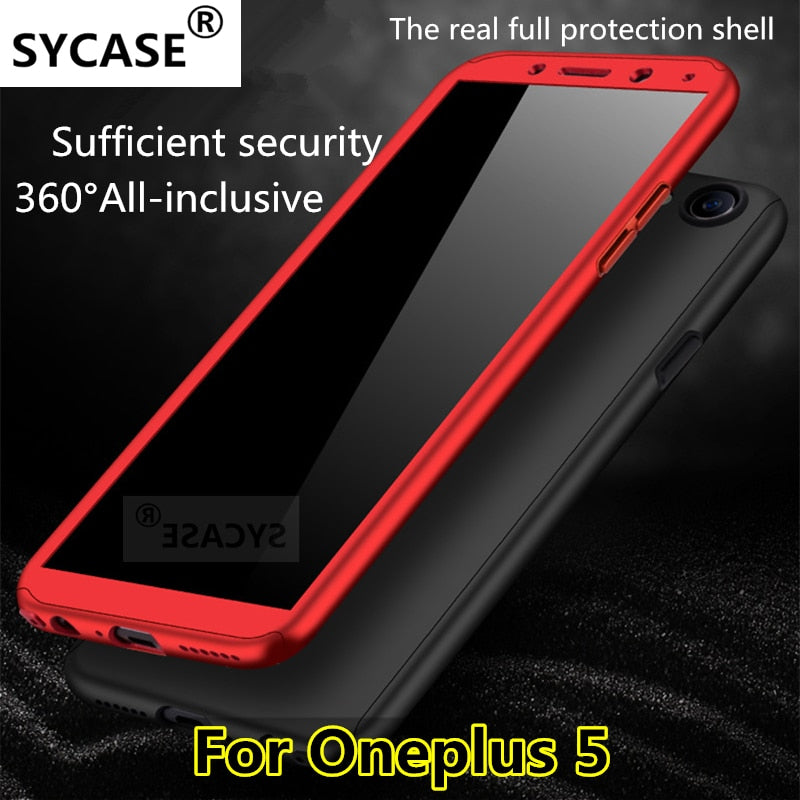 SYCASE For Oneplus 5 Luxury 360 Full Degree Cover Phone Case Shockproof Screen Protection Cover