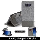 SYCASE For S7 S8 plus Luxury Wallet PU Flip Leather Cell Phone Cover Case Funda Shell Back Cover with Card Holder For S7edge