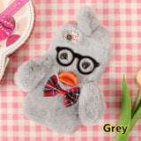 SYCASE For Samsung A3 A5 A7 2017 A8Plus 2018 winter plush eyes duck phone case cute cartoon All Inclusive Drop protection cover