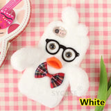SYCASE For Samsung A3 A5 A7 2017 A8Plus 2018 winter plush eyes duck phone case cute cartoon All Inclusive Drop protection cover