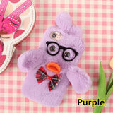 SYCASE For Samsung A3 A5 A7 2017 A8Plus 2018 winter plush eyes duck phone case cute cartoon All Inclusive Drop protection cover
