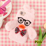 SYCASE For Samsung A3 A5 A7 2017 A8Plus 2018 winter plush eyes duck phone case cute cartoon All Inclusive Drop protection cover