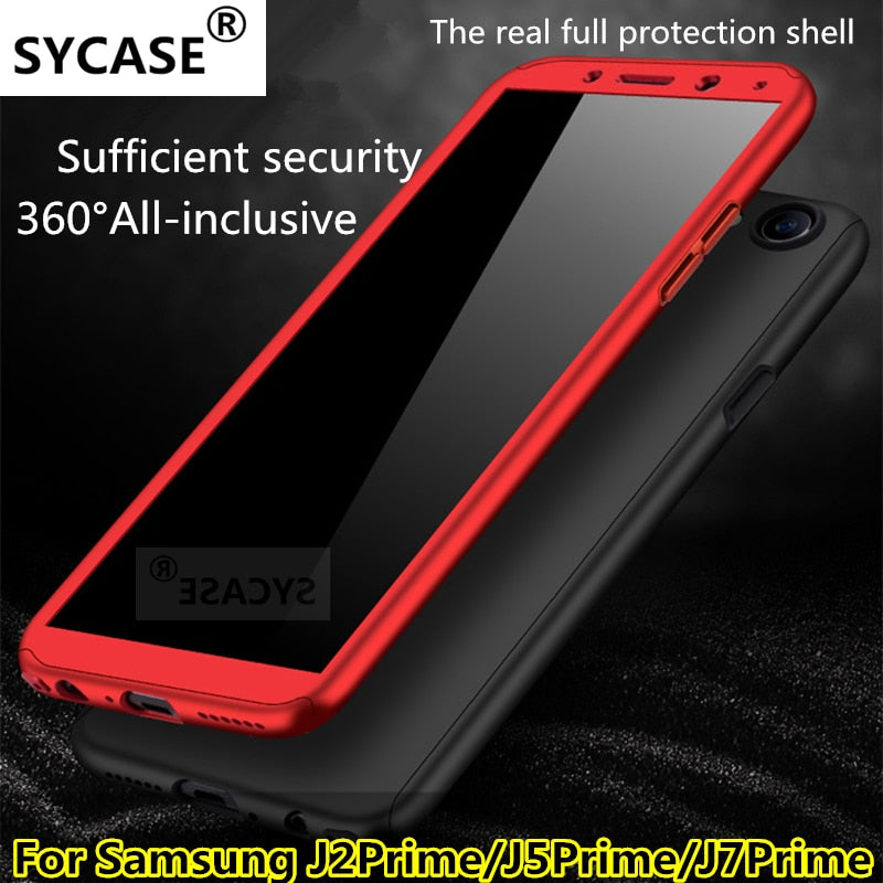 SYCASE For Samsung Galaxy J2Prime J5Prime J7Prime Luxury 360 Full Degree Cover Phone Case Shockproof Screen Protection Cover