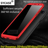 SYCASE For Samsung Galaxy J2Prime J5Prime J7Prime Luxury 360 Full Degree Cover Phone Case Shockproof Screen Protection Cover