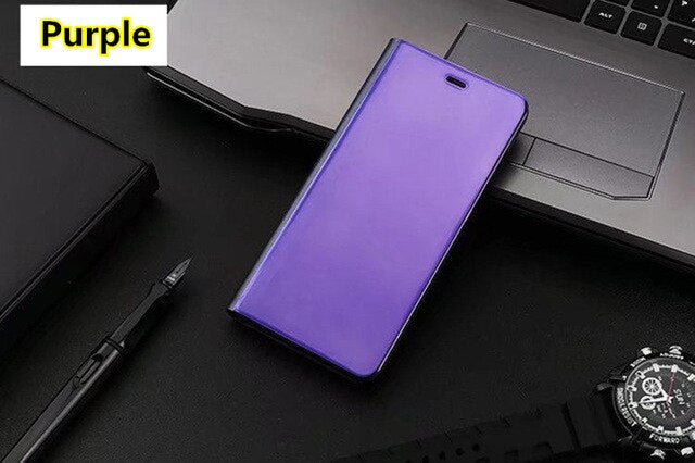 SYCASE For Samsung Galaxy Note 9 case Luxury Mirror Clear View Smart Case Intelligent Sleep Protective Flip Case
